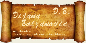 Dijana Balzamović vizit kartica
